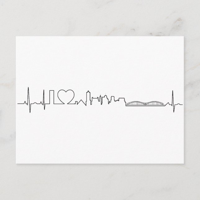 I love Memphis in an extraordinary ecg style Postcard (Front)