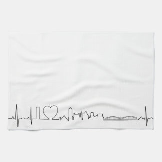 I love Memphis in an extraordinary ecg style Tea Towel