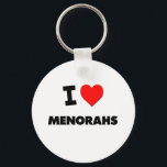 I Love Menorahs Key Ring<br><div class="desc">Use the search tool at my store to find other Menorahs merchandise. I Love Menorahs products avaiable on tshirts, sweatshirts, kids shirts, infant onsies, stickers, magnets, and much more Menorahs clothing fully customisable to your specifcations. If you like what you see, please link to my store (www.zazzle.com/ilovemyshirt) or email a...</div>