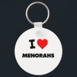 I Love Menorahs Key Ring<br><div class="desc">Use the search tool at my store to find other Menorahs merchandise. I Love Menorahs products avaiable on tshirts, sweatshirts, kids shirts, infant onsies, stickers, magnets, and much more Menorahs clothing fully customisable to your specifcations. If you like what you see, please link to my store (www.zazzle.com/ilovemyshirt) or email a...</div>