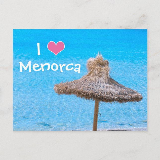 I Love Menorca Postcard (Front)