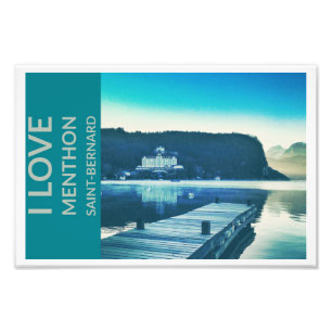 "I Love Menthon Saint Bernard"(12" x 8") Print