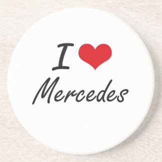 I Love Mercedes artistic design Coaster