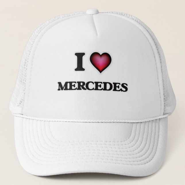 I Love Mercedes Trucker Hat (Front)