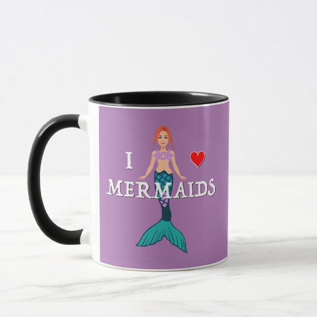 I Love Mermaids Design - Combo Mug (Left)