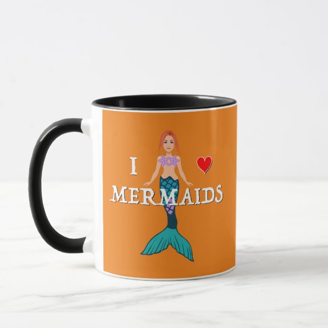 I Love Mermaids Design - Combo Mug (Left)