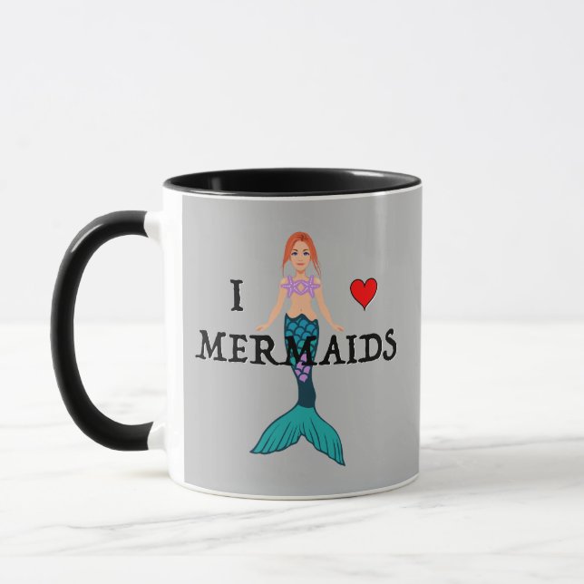 I Love Mermaids Design - Combo Mug (Left)
