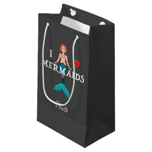 I Love Mermaids Design - Gift Bag - Small