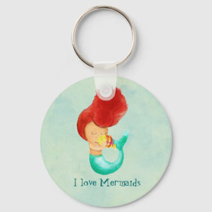 I love Mermaids Key Ring