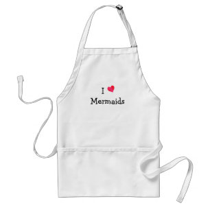 I Love Mermaids Standard Apron
