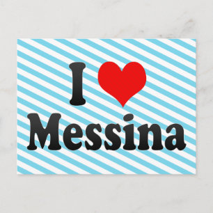 I Love Messina, Italy Postcard