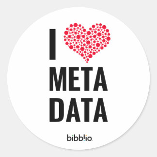 I Love Metadata Round Stickers (sheet of 20)
