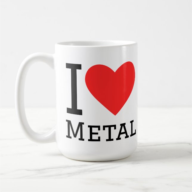 I love metal coffee mug (Left)