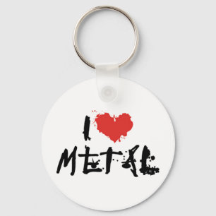I Love Metal Keychain
