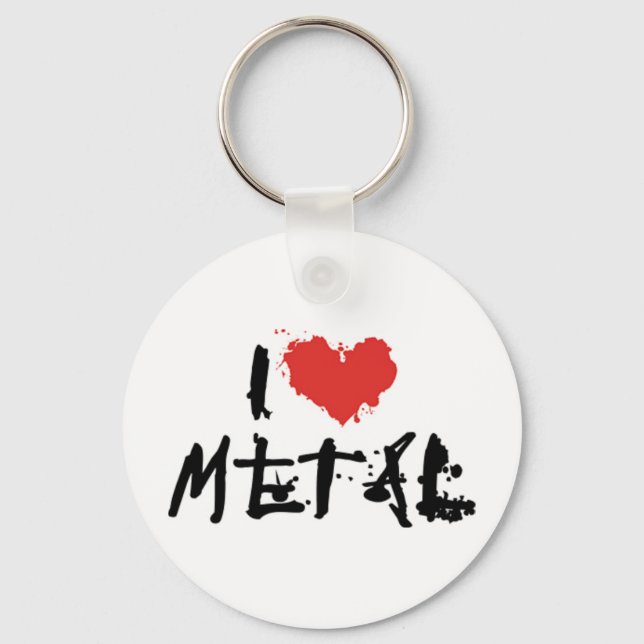 I Love Metal Keychain (Front)