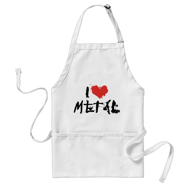 I Love Metal Standard Apron (Front)