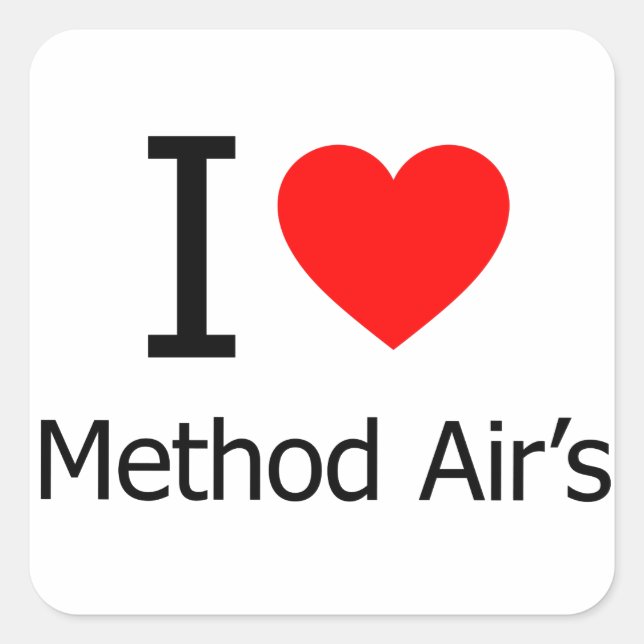 I Love Method Air's Square Sticker (Front)