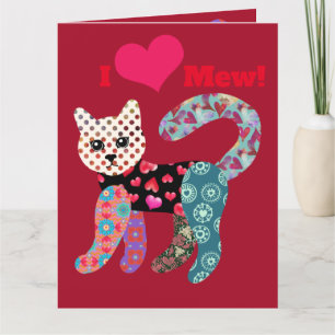 I Love Mew! Valentine Kitty Doll Greeting Card