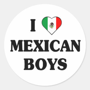 I love Mexican Boys Classic Round Sticker