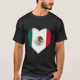 I Love Mexico Mexican Flag Heart Outfit T-Shirt