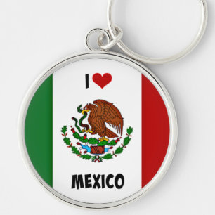 I Love Mexico, Mexican flag, Key Ring