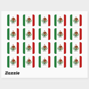 i love mexico - mexican flag square sticker