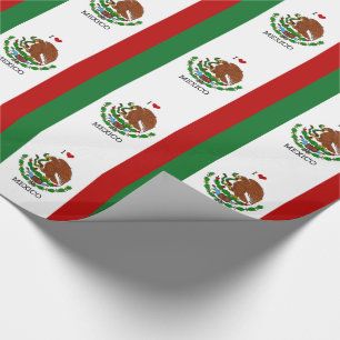 i love mexico - mexican flag wrapping paper