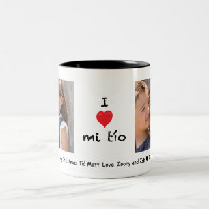 I love mi tío 2 Photo Customisable Mug