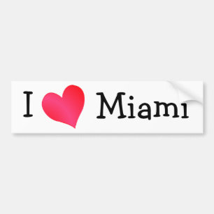 I Love Miami Bumper Sticker