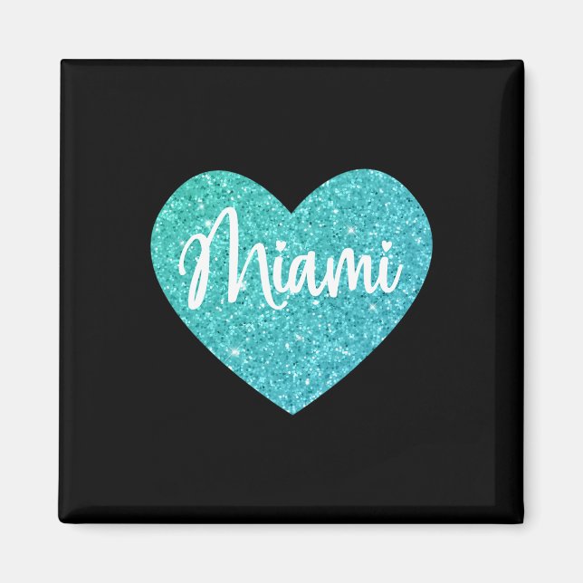 I Love Miami Florida Heart  Magnet (Front)