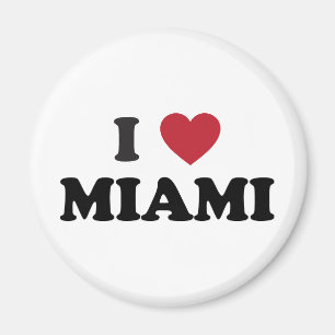 I Love Miami Florida Magnet