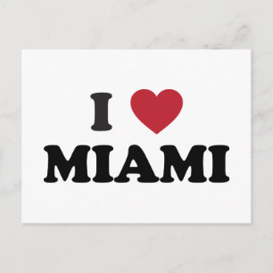 I Love Miami Florida Postcard