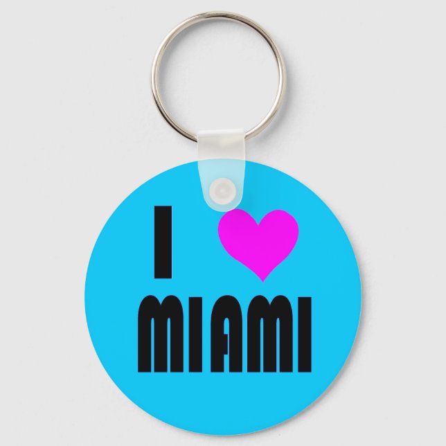 I Love Miami Florida USA keychain (Front)