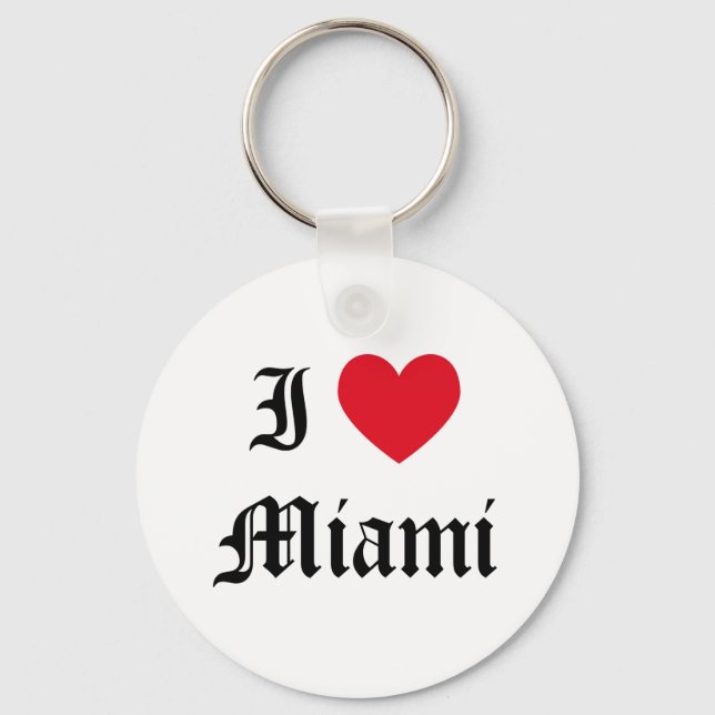I Love Miami Key Ring (Front)