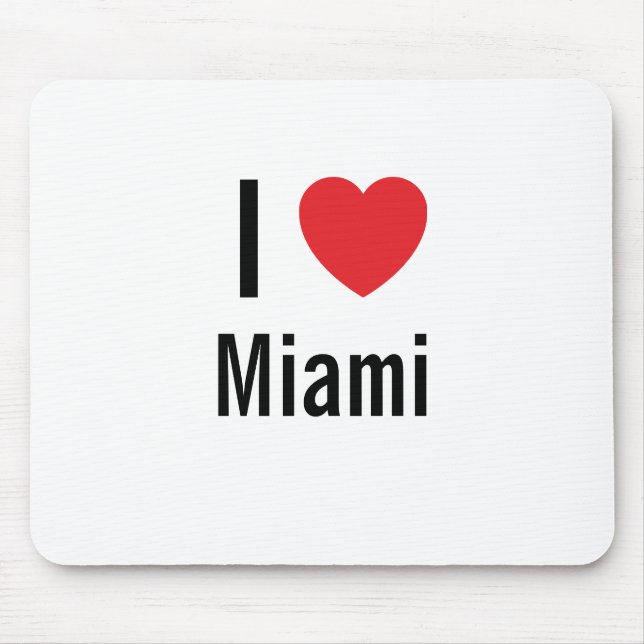 I love Miami Mouse Mat (Front)