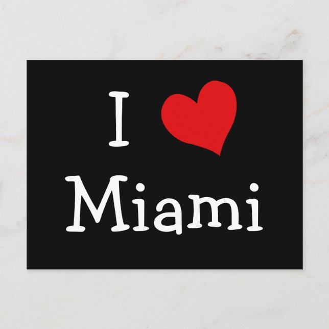 I Love Miami Postcard (Front)