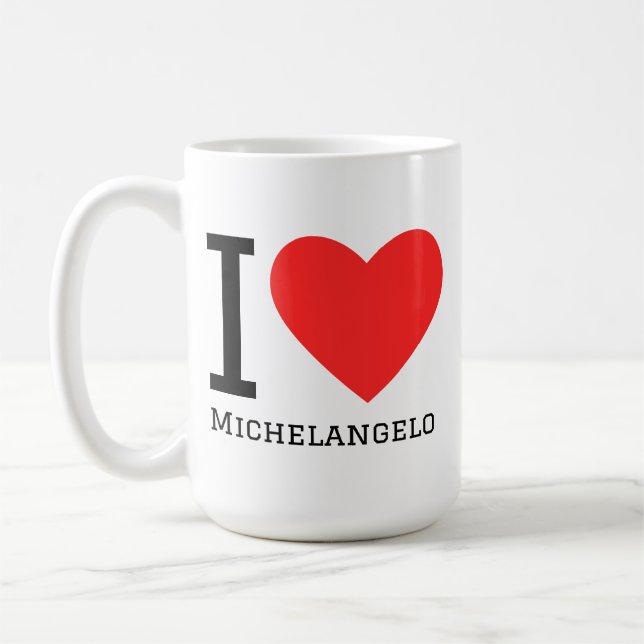 I love Michelangelo  Coffee Mug (Left)