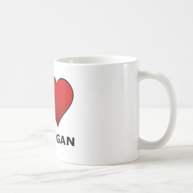 I LOVE MICHIGAN COFFEE MUG (Right)