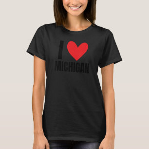 I Love Michigan Detroit Grand Rapids City Warren M T-Shirt