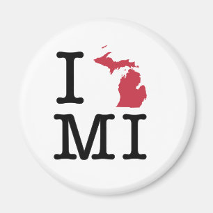 I Love Michigan Magnet
