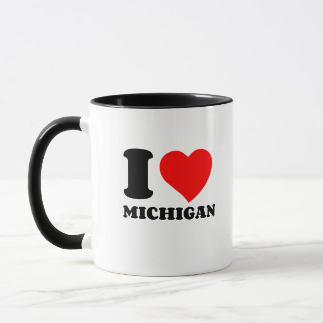 I LOVE MICHIGAN MUG (Left)