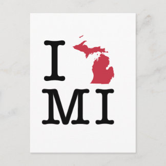 I Love Michigan Postcard