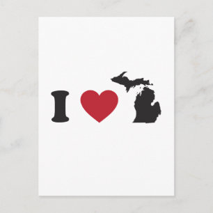 I Love Michigan Postcard