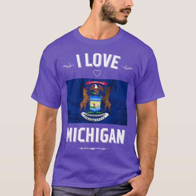 I Love Michigan T-Shirt (Front)