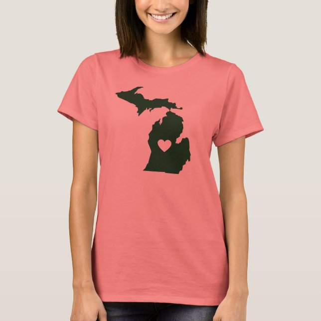 I Love Michigan T-Shirt (Front)