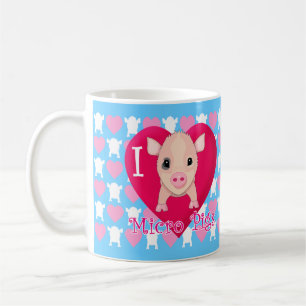 I Love Micro Pigs Coffee Mug