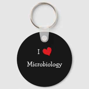 I Love Microbiology Key Ring
