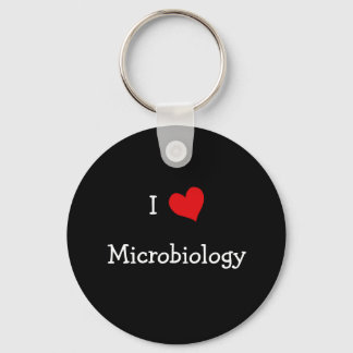 I Love Microbiology Key Ring