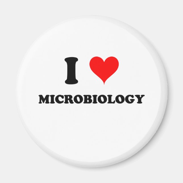 I Love Microbiology Magnet (Front)