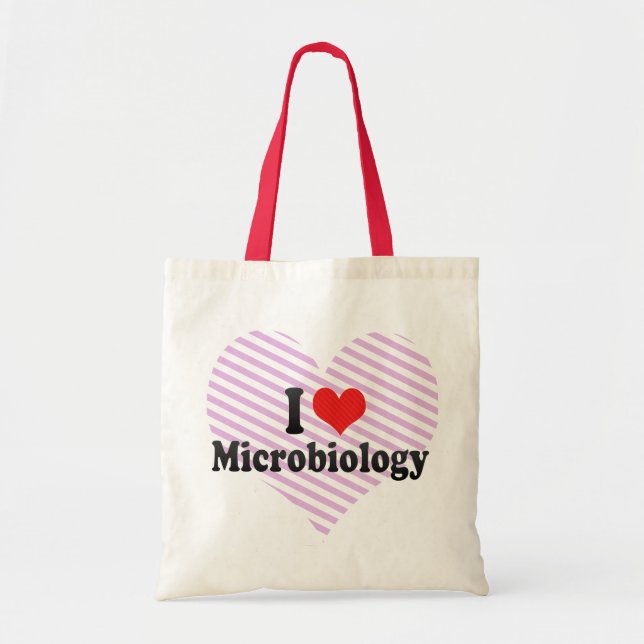 I Love Microbiology Tote Bag (Front)